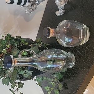 Set of glass bottles